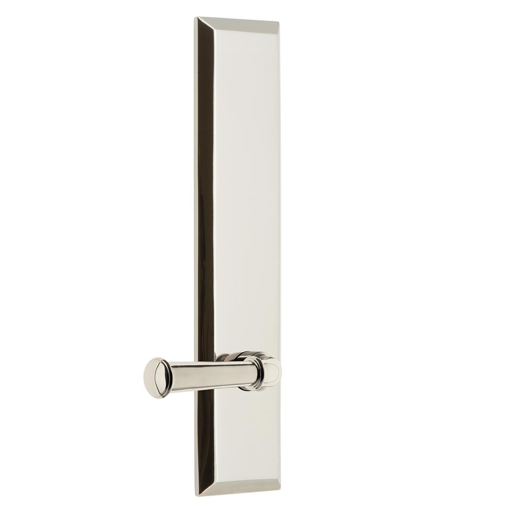 Grandeur by Nostalgic Warehouse FAVGEO Fifth Avenue Tall Plate Double Dummy with Georgetown Lever in Polished Nickel